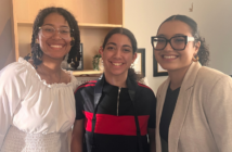 Director Maya Velazquez(center) with GSS alumna D’Andrah (right) and Araly (left, one of the writers).