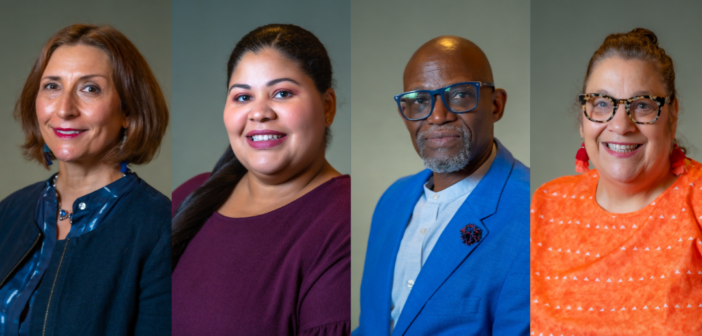 From left to right: Anne Treantafeles, Nicolee Feliz, Dr. G. Lawrence Farmer, and Dr. Rachelle Kammer