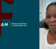 headshot of staronyata davis next to the fordham logo.