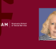 headshot of Professor Cathy Berkman next to the fordham gss logo